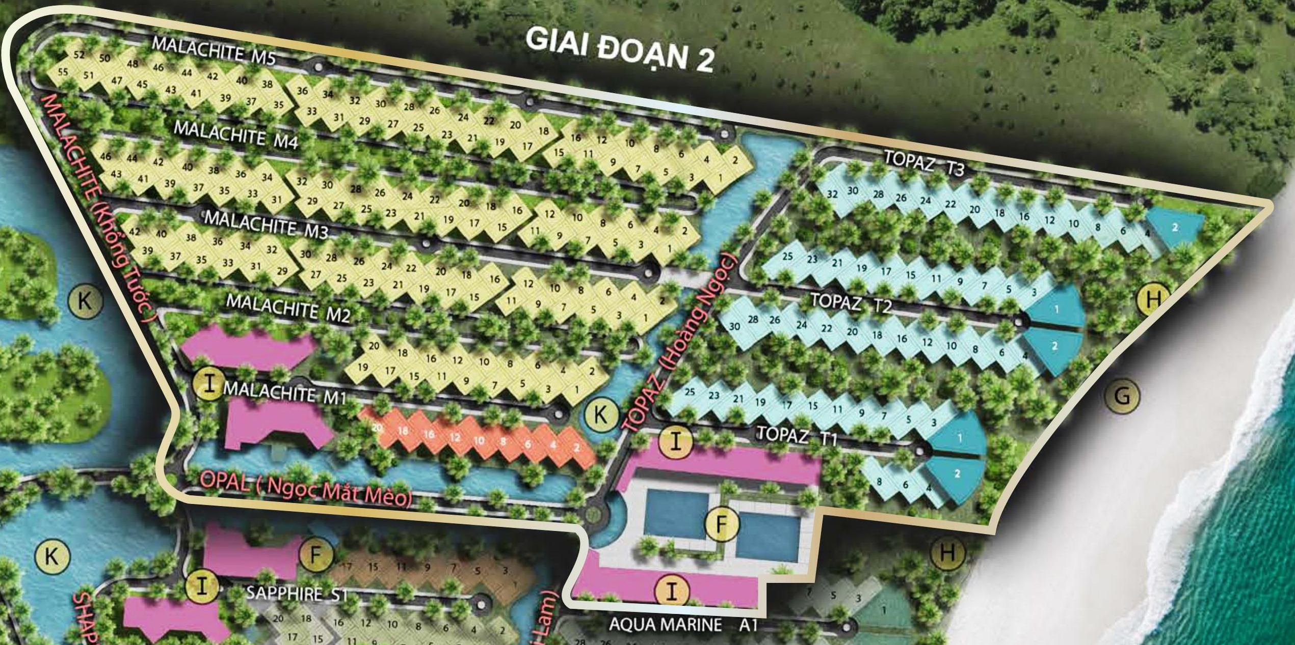 mặt bằng sun premier village kem beach resort