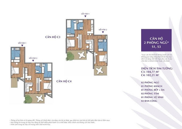 layout căn 2 ngủ condotel b&atilde;i kem ph&uacute; quốc