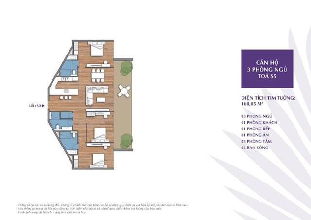 layout căn 3 ngủ premier residences phu quoc emerald bay
