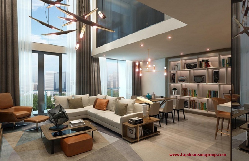 ph&ograve;ng kh&aacute;ch chung cư 31 l&aacute;ng hạ