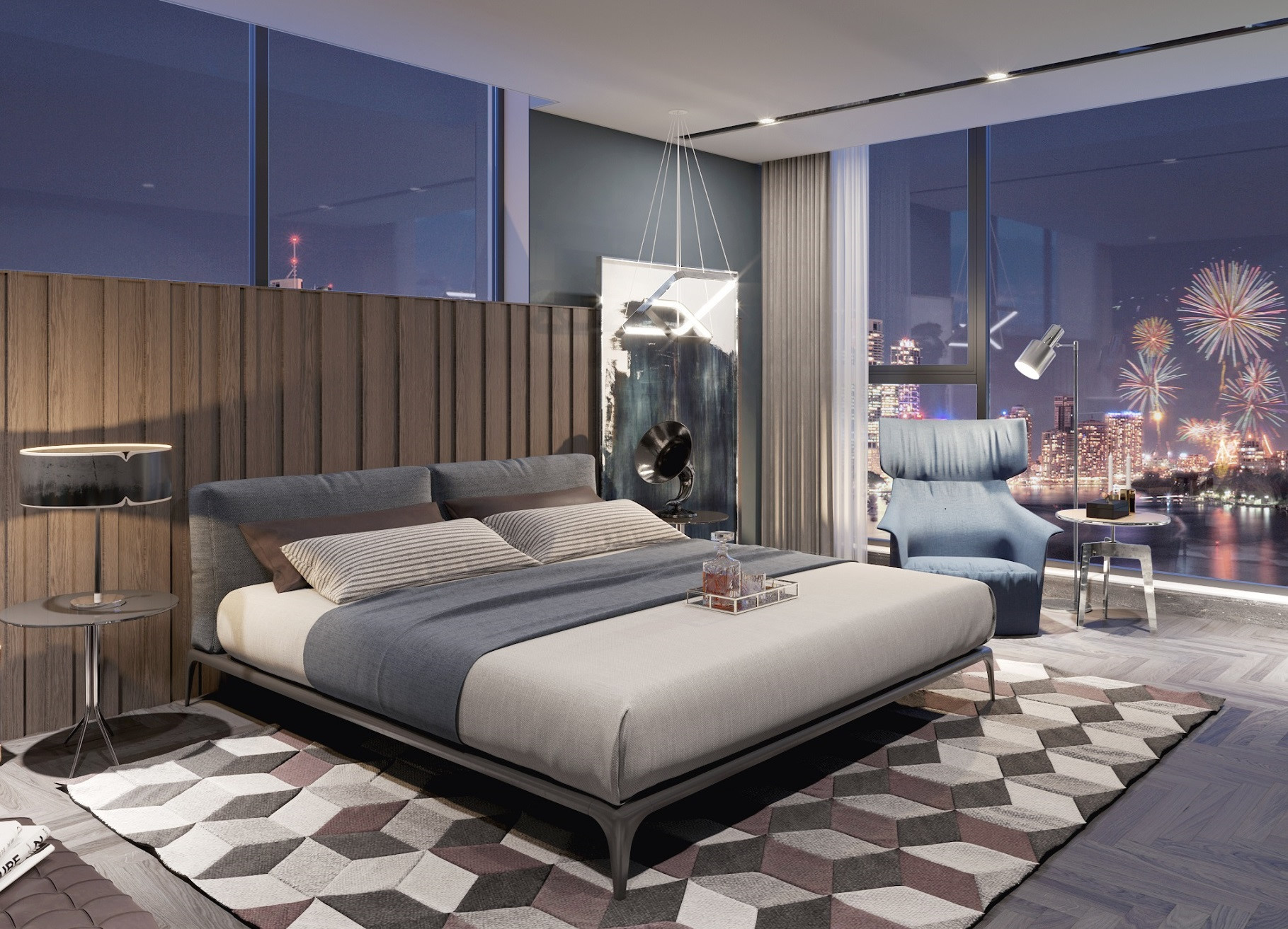 thiết kế ph&ograve;ng ngủ chung cư 31 l&aacute;ng hạ