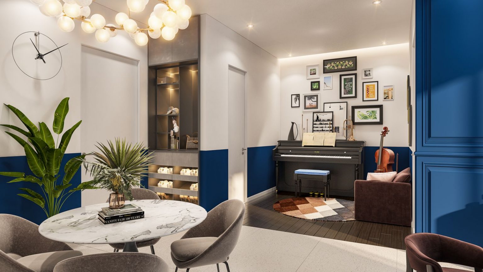 ph&ograve;ng đọc s&aacute;ch, nhạc cụ sun marina town