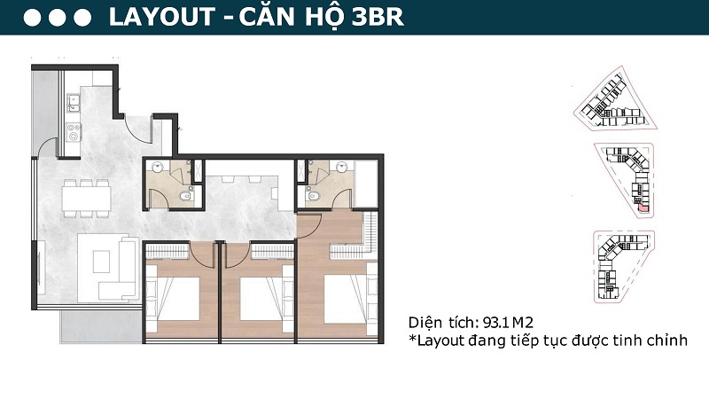 layout căn hộ 3 ngủ sun riva vista layout căn hộ 3 ngủ sun riva vista