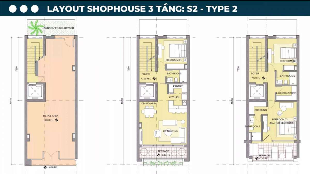 layout shophouse sun riva vista 3 tầng layout shophouse sun riva vista 3 tầng