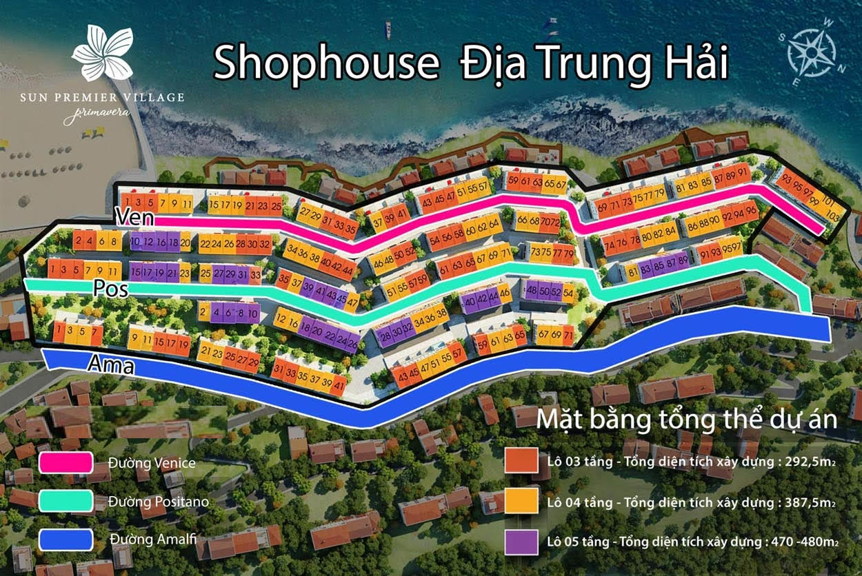 mặt bằng shophouse địa trung hải