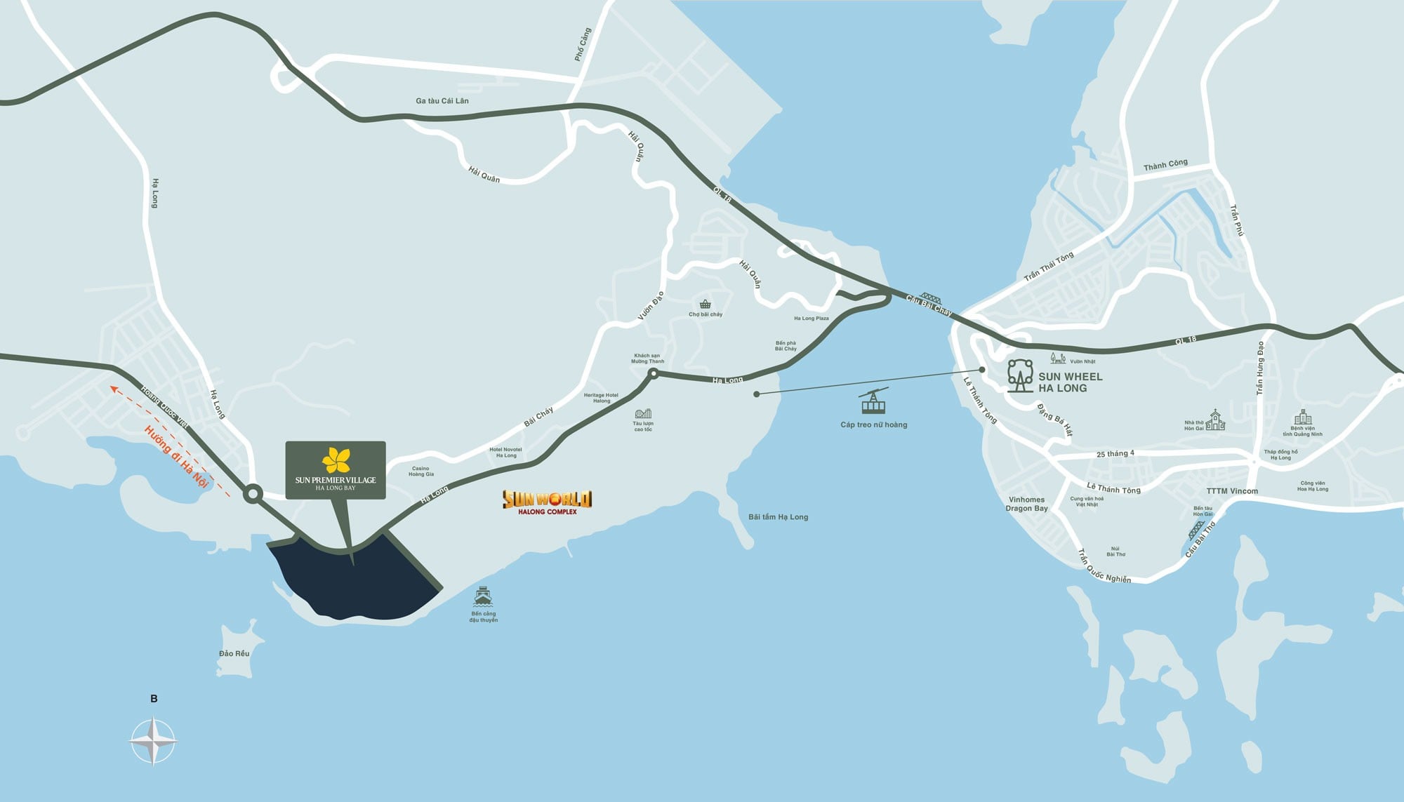 vị tr&iacute; premier village hạ long bay resort