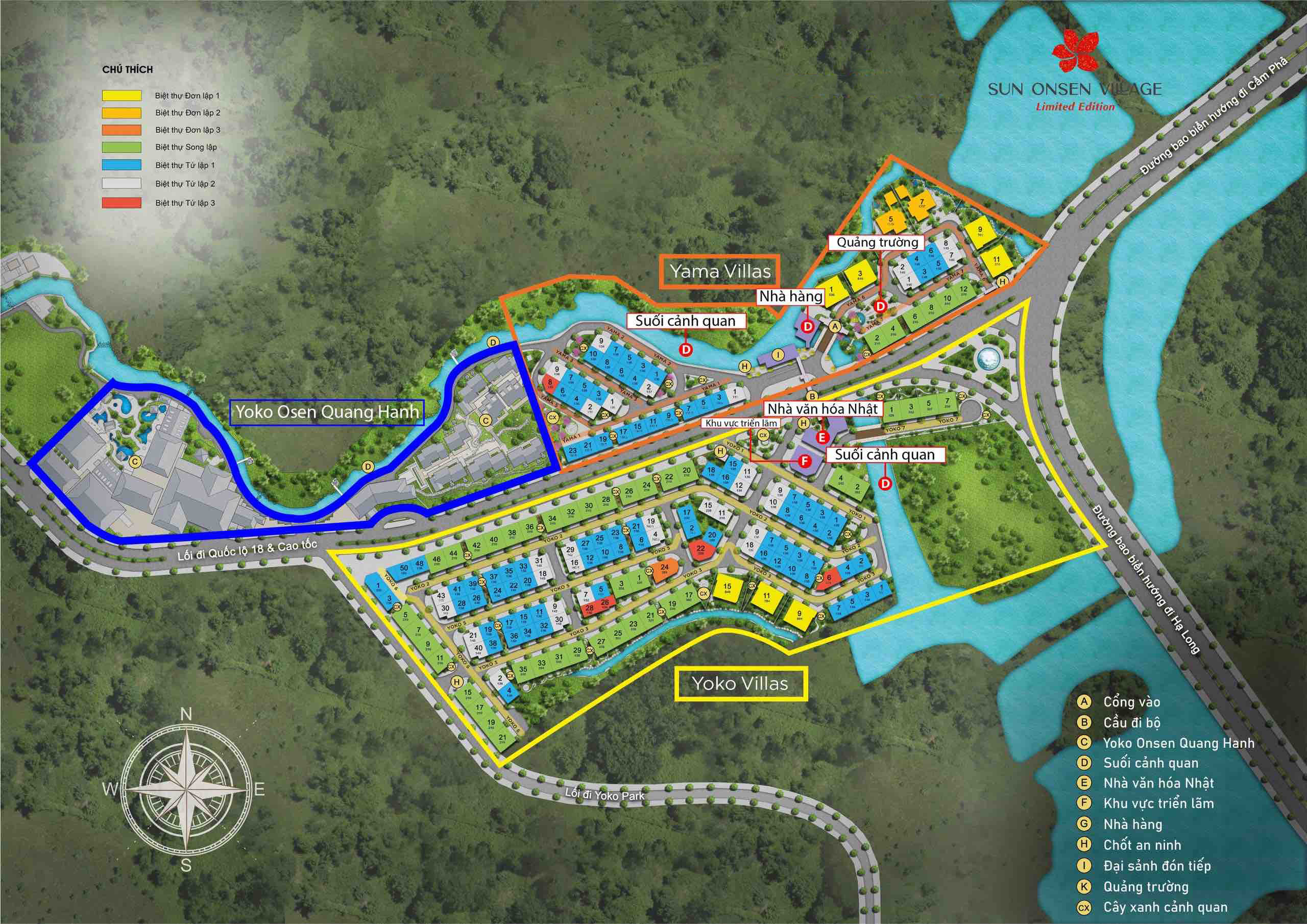 mặt bằng sun onsen village