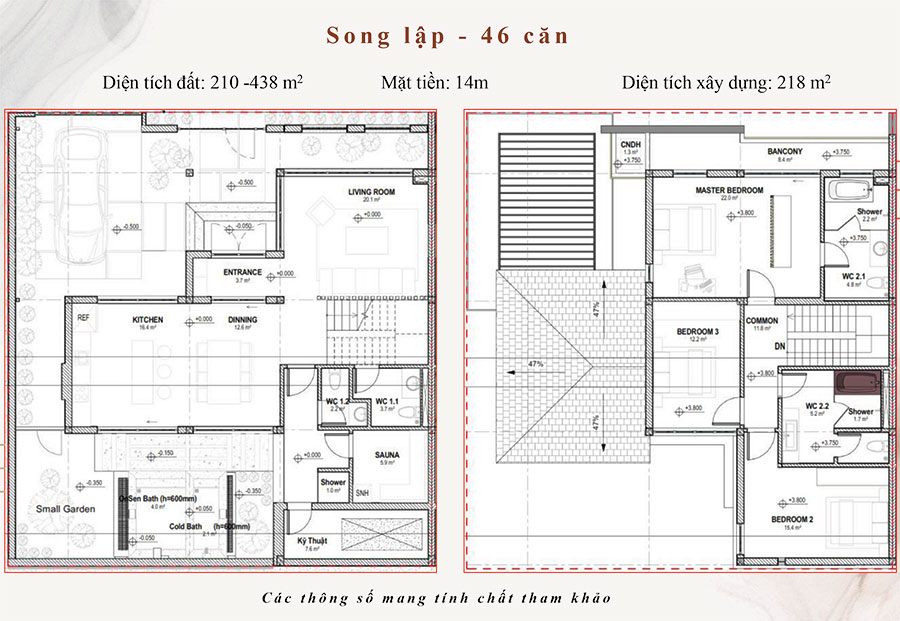 biệt thự song lập sun group quang hanh