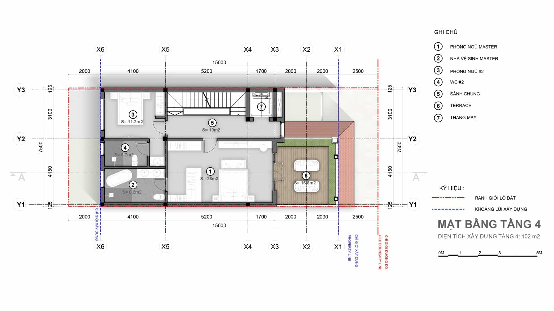 layout tầng 4 shophouse Sunneva Island layout tầng 4 shophouse Sunneva Island